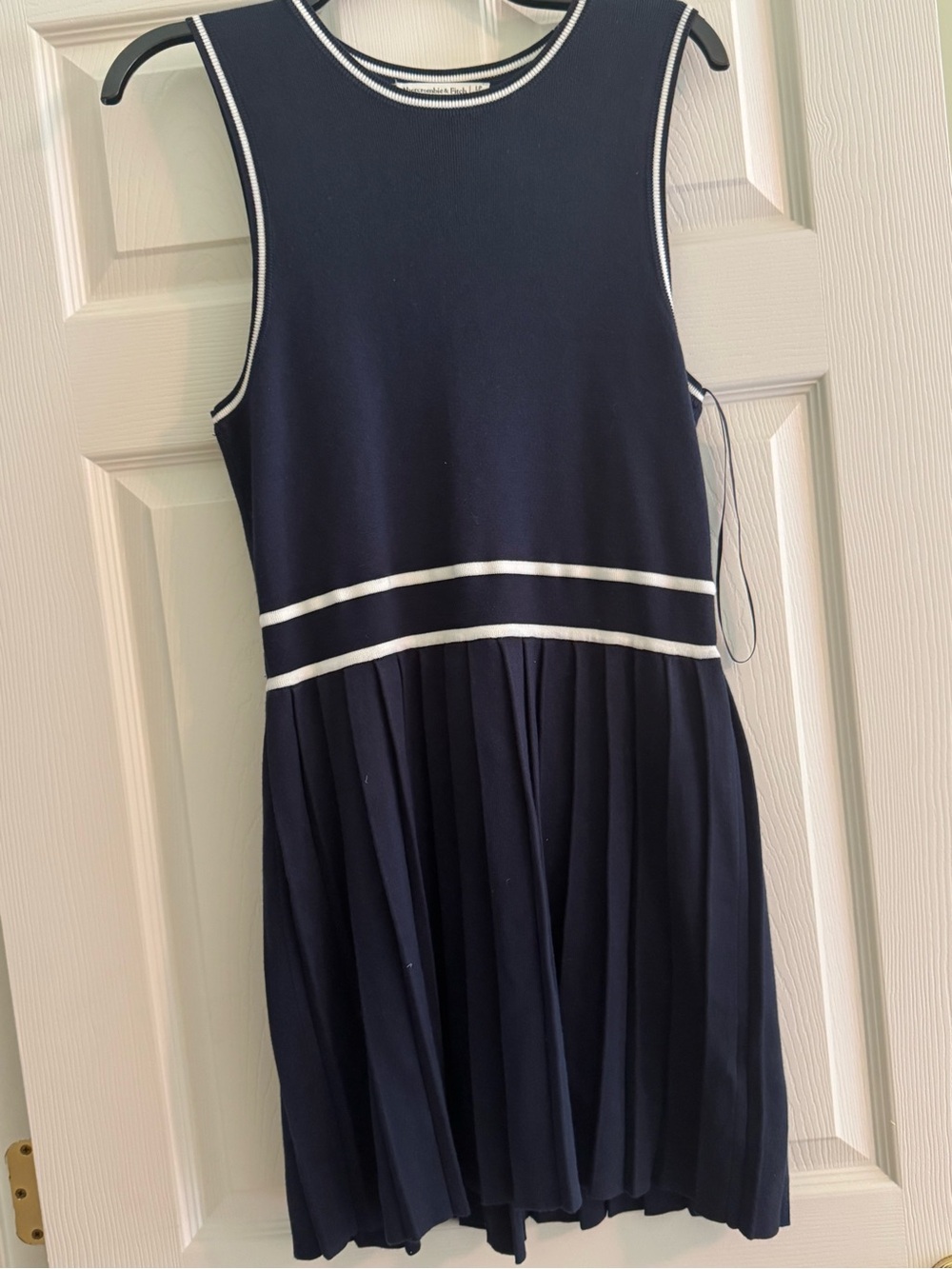 Abercrombie & Fitch Navy Dress with White Trim